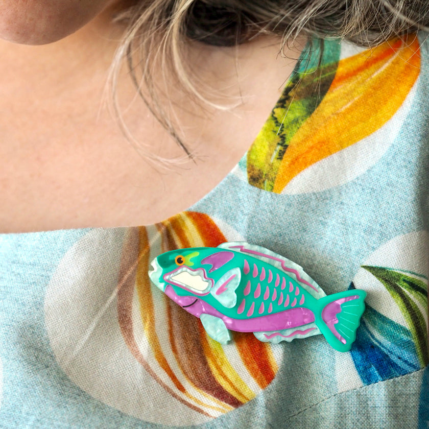 Bleeker's Parrotfish Brooch