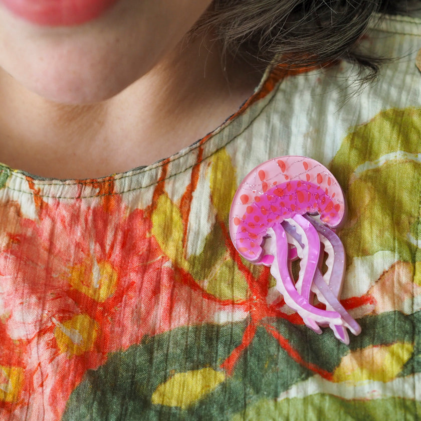 Mauve Stinger Jellyfish Brooch