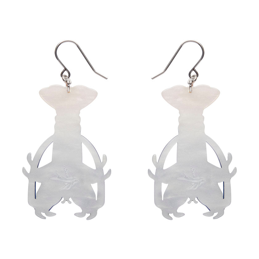 Tropical Rock Lobster Drop Earrings