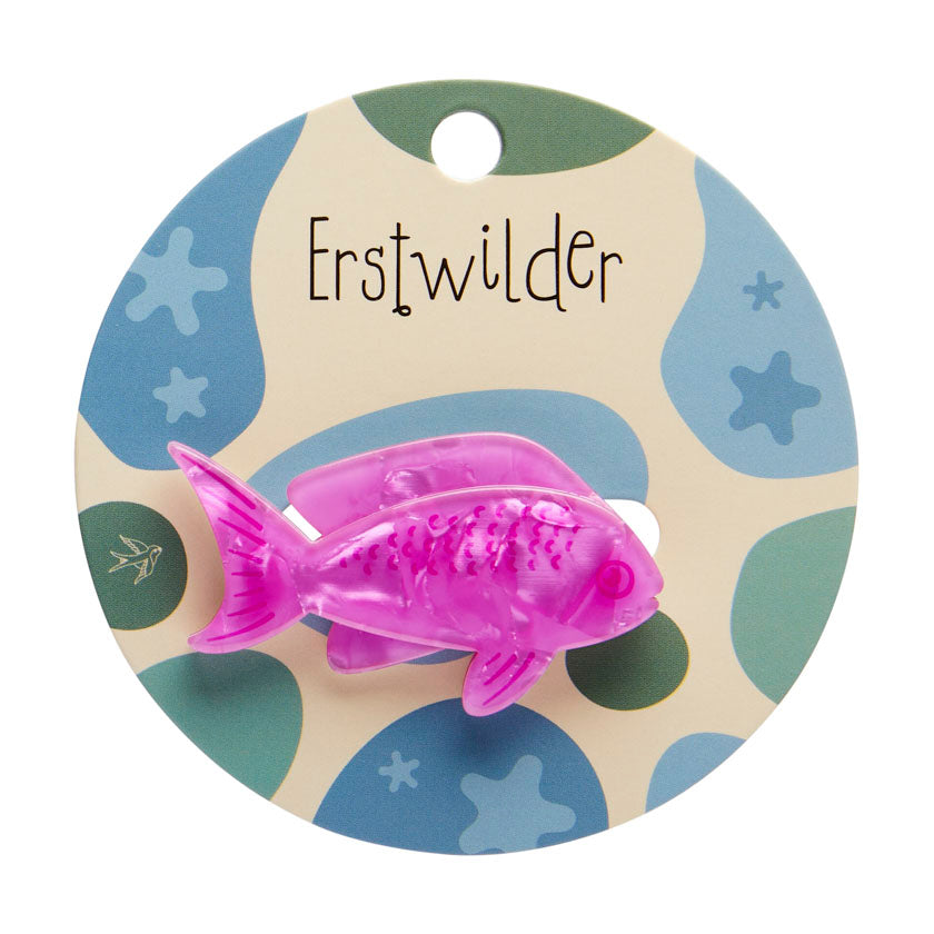 Pink Fish Mini Simplified Brooch