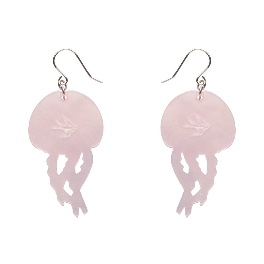 Mauve Stinger Jellyfish Drop Earrings