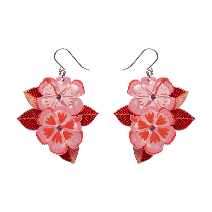 Halcyon Hibiscus Drop Earrings