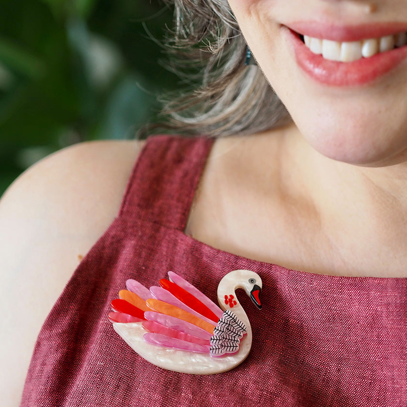 Serene Swan Brooch