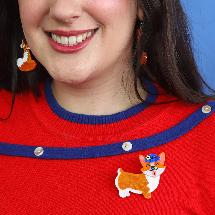 Susan the Corgi Brooch