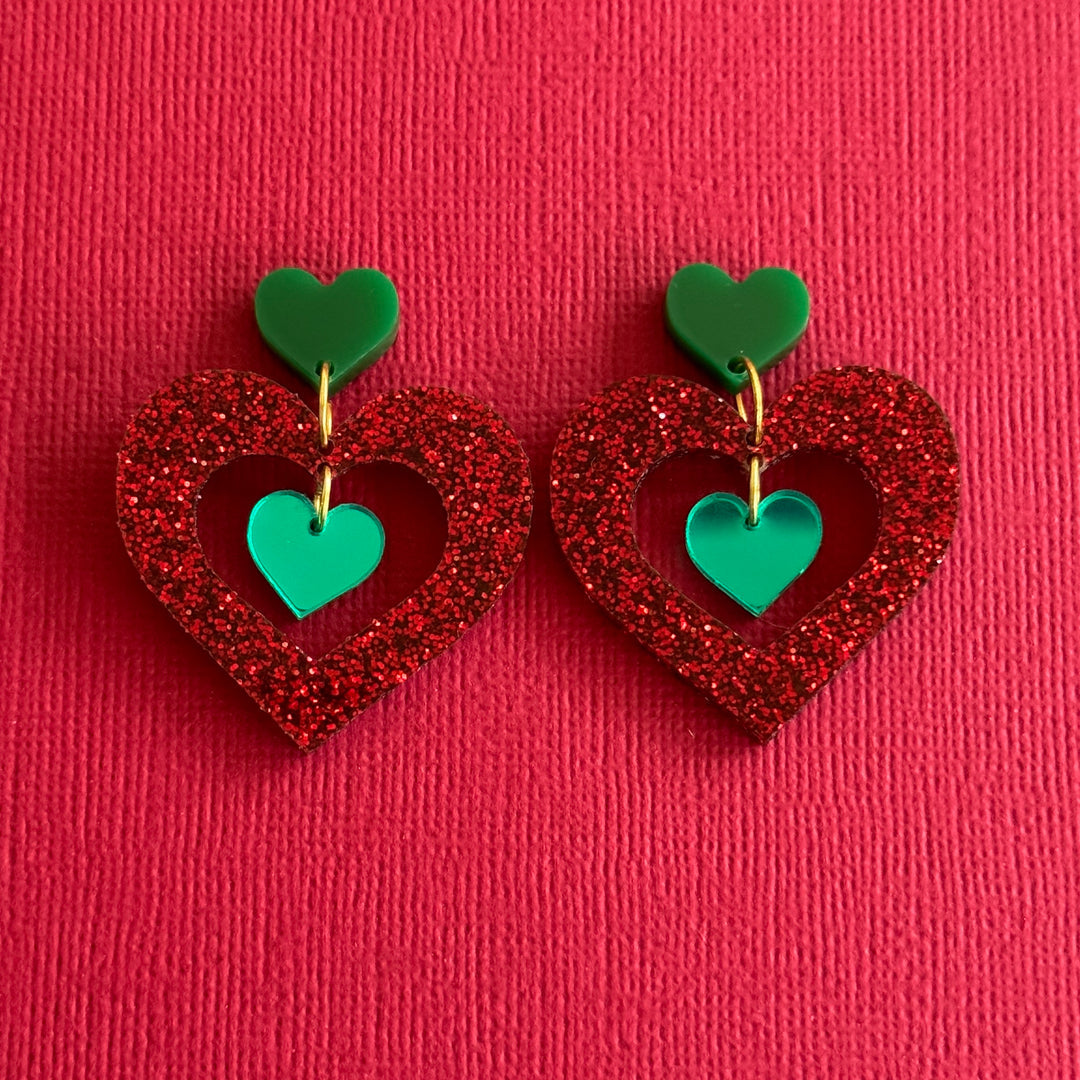 Heart of Christmas Earrings