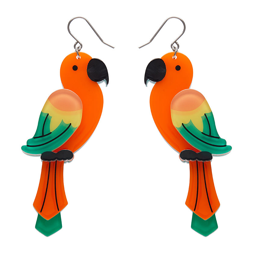 Pancha’s Parrots Drop Earrings