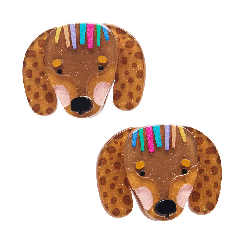 Darcy The Dachshund Hair Clips Set - 2 Piece