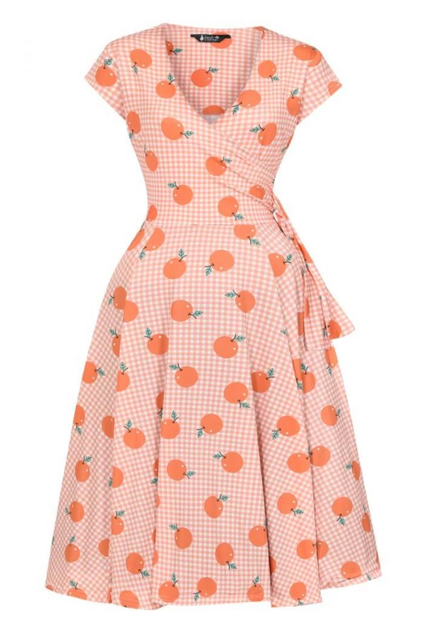 Esme Dress – Orange Gingham