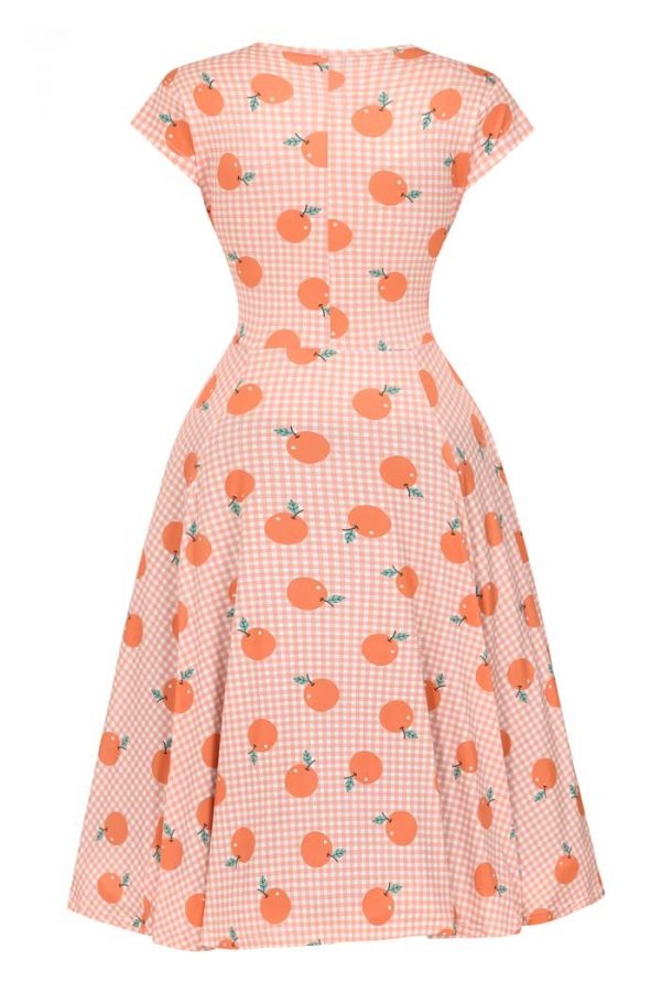 Esme Dress – Orange Gingham