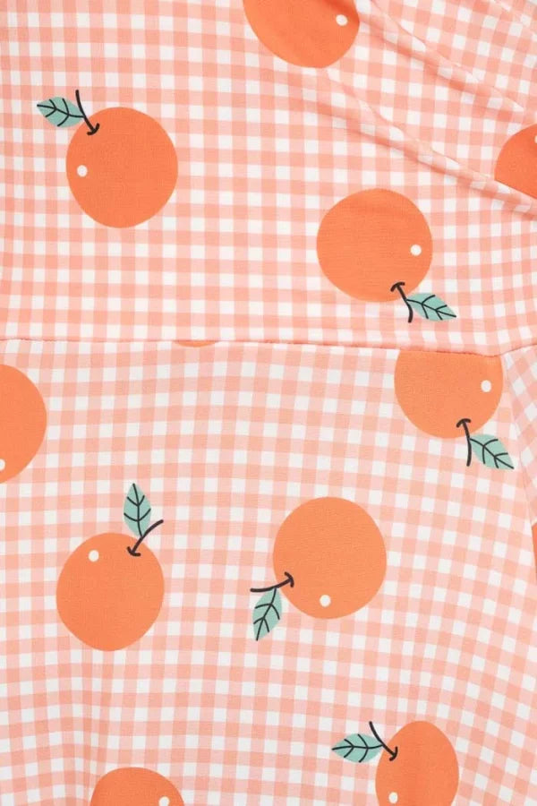 Esme Dress – Orange Gingham